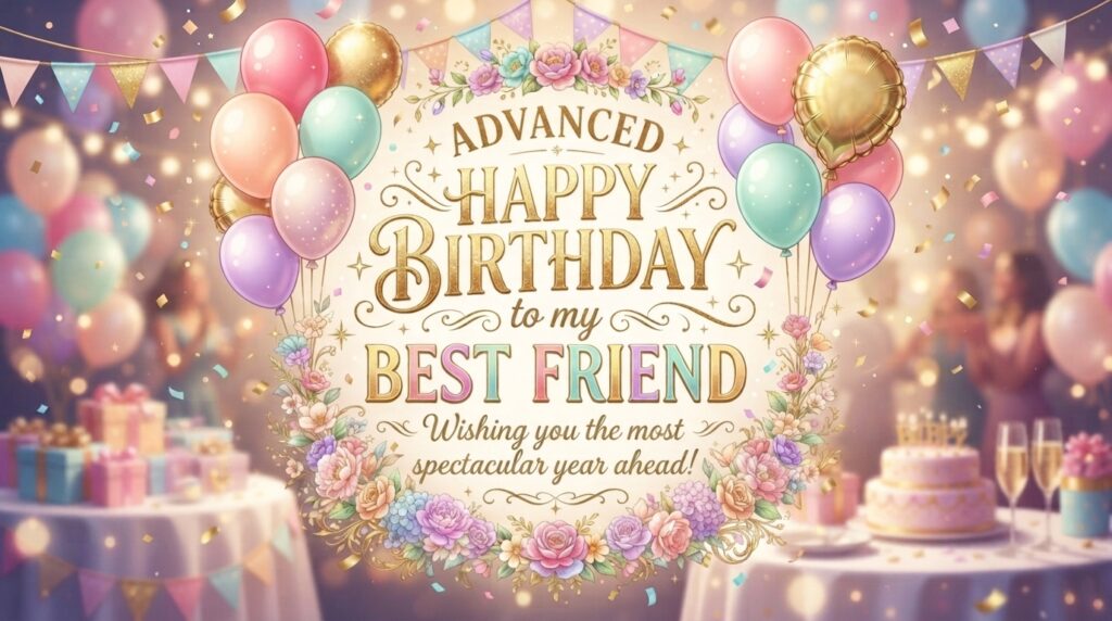 advance happy birthday wishes to best friend