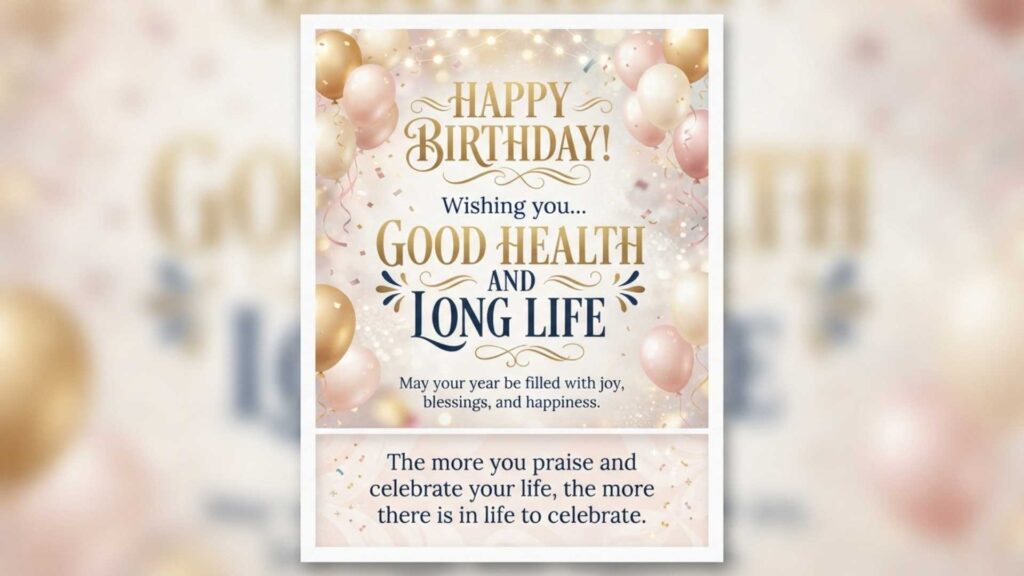birthday wishing you good health and long life