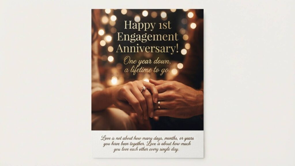 1st year engagement anniversary quotes