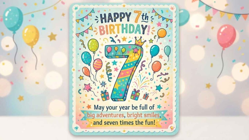 7th birthday messages