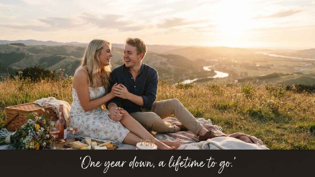 Celebrating a one-year engagement