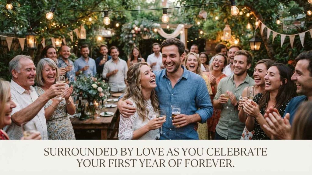 Celebrating a one-year engagement
