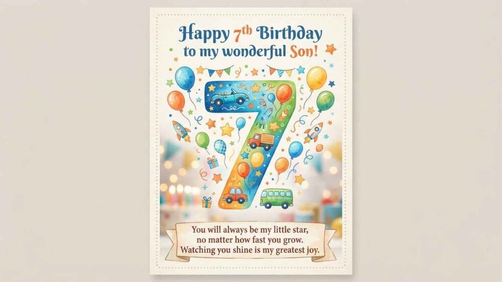 7th birthday messages