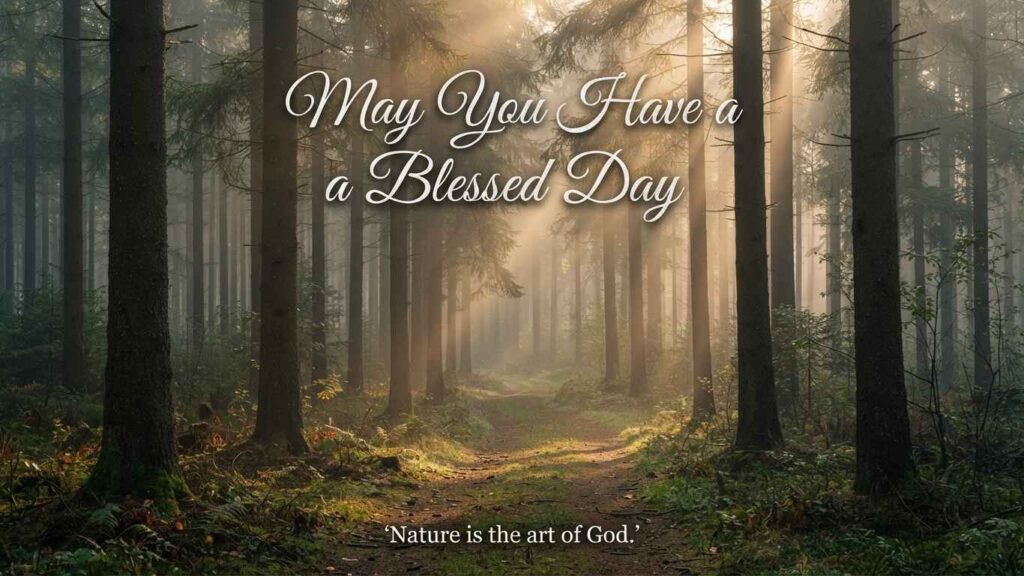 may you have a blessed day