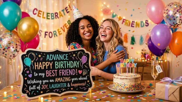Advance Happy Birthday Wishes to Best Friend That Sparkle