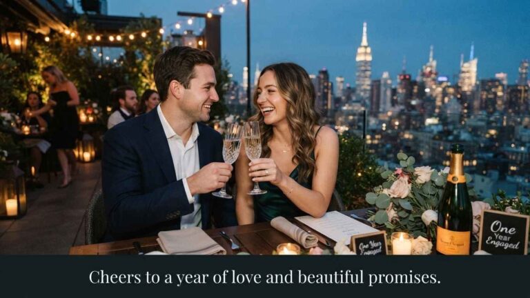 Celebrating a one-year engagement